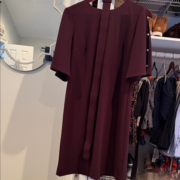 Roz & Ali Dresses & Skirts - Roz & Ali Deep Burgundy Long Sleeve Dress